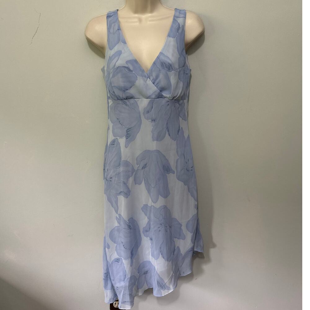 Vintage Alyn Paige Dress 5/6 Blue Floral Babydoll Asymmetric Y2K Whimsy Fairy